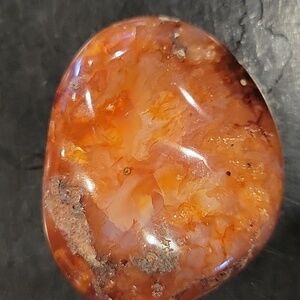 Polished Red Agate Palm Stone